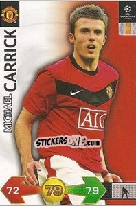 Sticker Carrick Michael - UEFA Champions League 2009-2010. Super Strikes - Panini