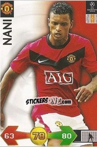 Sticker Nani - UEFA Champions League 2009-2010. Super Strikes - Panini