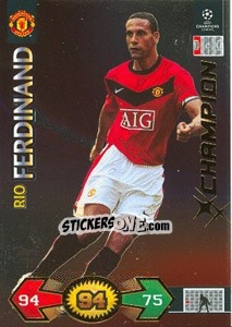 Figurina Ferdinand Rio - UEFA Champions League 2009-2010. Super Strikes - Panini