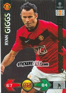 Cromo Giggs Ryan - UEFA Champions League 2009-2010. Super Strikes - Panini
