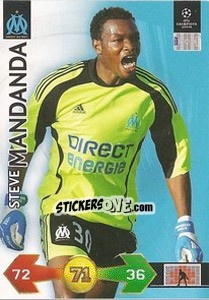 Sticker Mandanda Steve - UEFA Champions League 2009-2010. Super Strikes - Panini