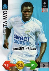 Sticker Taiwo Taye - UEFA Champions League 2009-2010. Super Strikes - Panini