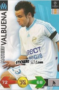 Figurina Valbuena Mathieu - UEFA Champions League 2009-2010. Super Strikes - Panini