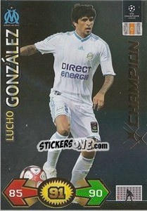 Sticker Gonzalez Lucho - UEFA Champions League 2009-2010. Super Strikes n. 244 - Panini