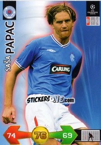 Figurina Papac Sasa - UEFA Champions League 2009-2010. Super Strikes - Panini