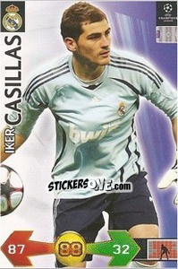 Sticker Casillas Iker - UEFA Champions League 2009-2010. Super Strikes - Panini