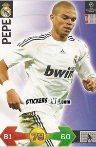 Sticker Pepe - UEFA Champions League 2009-2010. Super Strikes - Panini