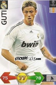 Sticker Guti - UEFA Champions League 2009-2010. Super Strikes - Panini