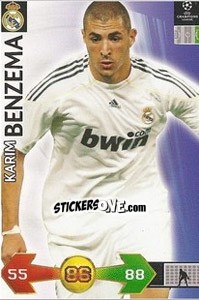 Sticker Benzema Karim - UEFA Champions League 2009-2010. Super Strikes - Panini
