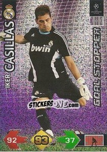 Sticker Casillas Iker - UEFA Champions League 2009-2010. Super Strikes - Panini