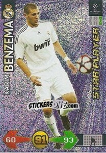 Figurina Benzema Karim - UEFA Champions League 2009-2010. Super Strikes - Panini