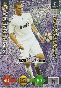 Sticker Benzema Karim - UEFA Champions League 2009-2010. Super Strikes n. 284 - Panini
