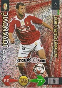 Sticker Jovanovic Milan - UEFA Champions League 2009-2010. Super Strikes n. 323 - Panini