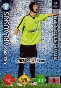 Sticker Arlauskis Giedrius - UEFA Champions League 2009-2010. Super Strikes n. 333 - Panini