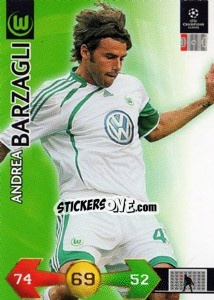 Sticker Andrea Barzagli - UEFA Champions League 2009-2010. Super Strikes n. 337 - Panini