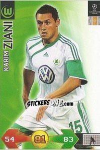 Sticker Karim Ziani - UEFA Champions League 2009-2010. Super Strikes n. 340 - Panini
