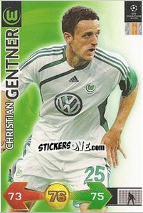 Sticker Christian Gentner - UEFA Champions League 2009-2010. Super Strikes n. 341 - Panini