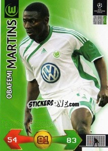 Figurina Obafemi Martins - UEFA Champions League 2009-2010. Super Strikes - Panini