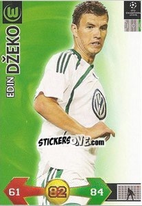 Sticker Edin Dzeko - UEFA Champions League 2009-2010. Super Strikes n. 346 - Panini
