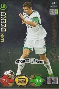 Sticker Edin Dzeko - UEFA Champions League 2009-2010. Super Strikes n. 347 - Panini