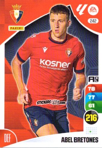 Sticker Abel Bretones - LaLiga 2024-2025. Adrenalyn XL
 n. 242 - Panini