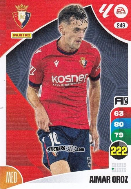 Cromo Aímar Oroz - LaLiga 2024-2025. Adrenalyn XL
 n. 249 - Panini