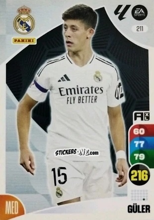 Sticker Arda Güler - LaLiga 2024-2025. Adrenalyn XL
 n. 211 - Panini
