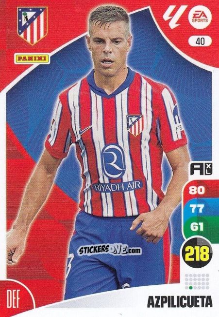Sticker Azpilicueta - LaLiga 2024-2025. Adrenalyn XL
 n. 40 - Panini