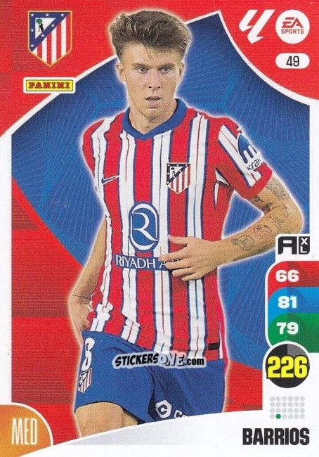 Sticker Barrios - LaLiga 2024-2025. Adrenalyn XL
 n. 49 - Panini