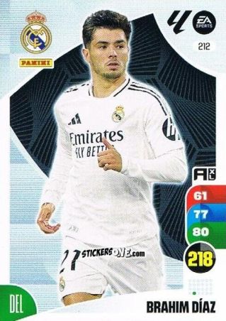 Sticker Brahím Díaz - LaLiga 2024-2025. Adrenalyn XL
 n. 212 - Panini
