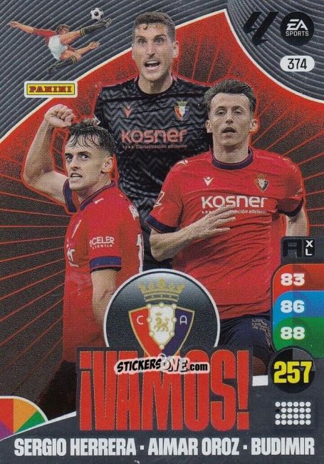Sticker Ca Osasuna - LaLiga 2024-2025. Adrenalyn XL
 n. 374 - Panini