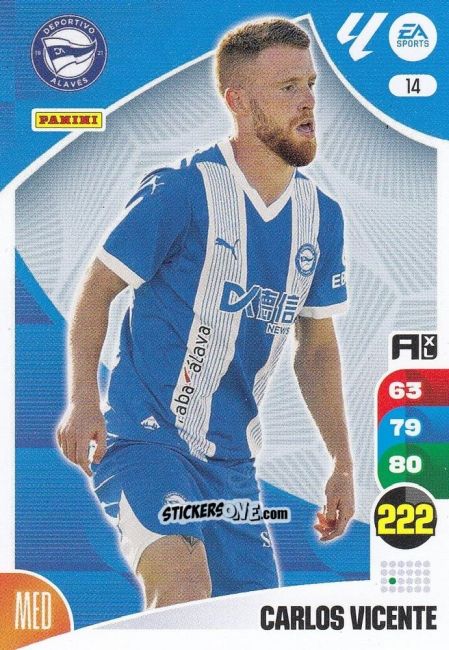 Sticker Carlos Vicente - LaLiga 2024-2025. Adrenalyn XL
 n. 14 - Panini