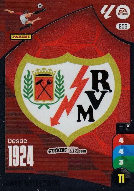 Sticker Escudo RAY - LaLiga 2024-2025. Adrenalyn XL
 n. 253 - Panini