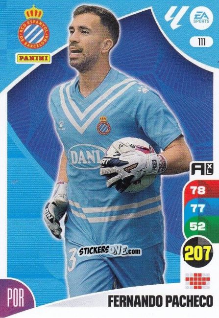 Sticker Fernando Pacheco - LaLiga 2024-2025. Adrenalyn XL
 n. 111 - Panini