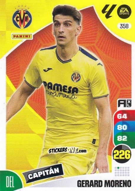 Sticker Gerard Moreno - LaLiga 2024-2025. Adrenalyn XL
 n. 358 - Panini