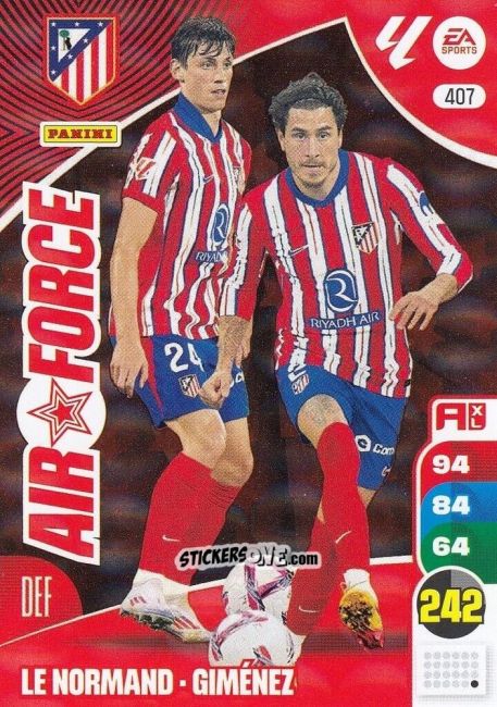 Sticker Giménez - Le Normand - LaLiga 2024-2025. Adrenalyn XL
 n. 407 - Panini