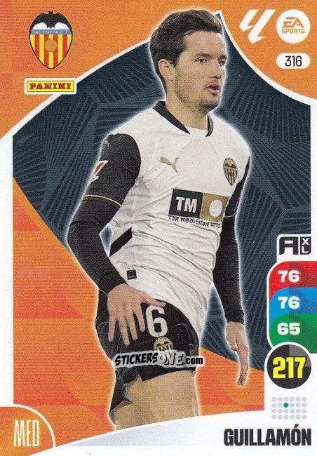 Sticker Guillamón - LaLiga 2024-2025. Adrenalyn XL
 n. 316 - Panini