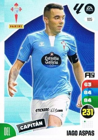 Sticker Iago Aspas - LaLiga 2024-2025. Adrenalyn XL
 n. 105 - Panini