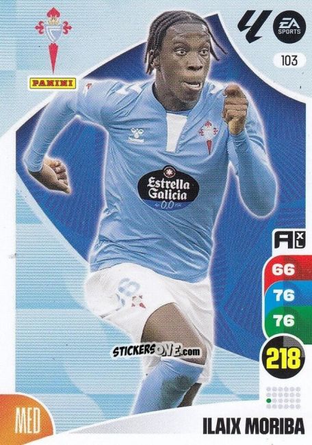 Cromo Ilaix Moriba - LaLiga 2024-2025. Adrenalyn XL
 n. 103 - Panini