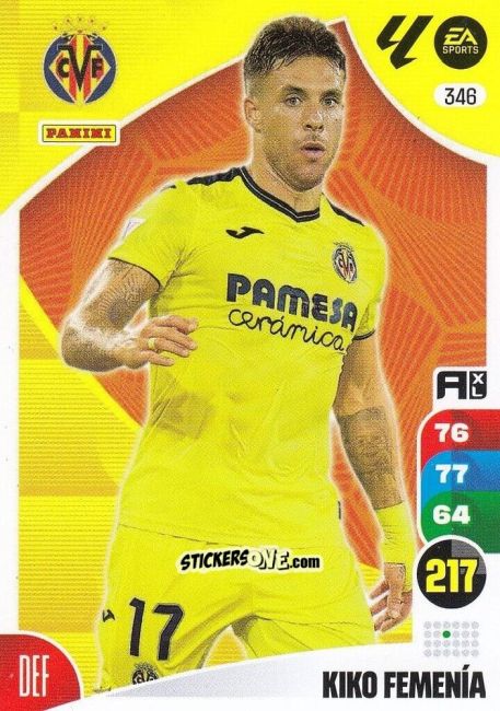 Figurina Kiko Femenía - LaLiga 2024-2025. Adrenalyn XL
 n. 346 - Panini