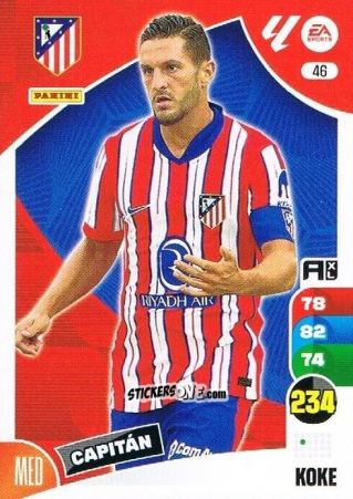 Cromo Koke - LaLiga 2024-2025. Adrenalyn XL
 n. 46 - Panini