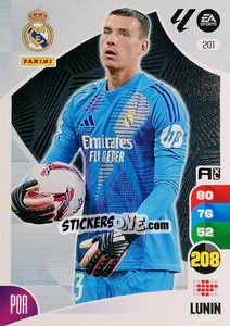 Sticker Lunin - LaLiga 2024-2025. Adrenalyn XL
 n. 201 - Panini