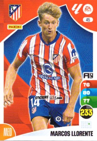 Sticker Marcos Llorente - LaLiga 2024-2025. Adrenalyn XL
 n. 45 - Panini