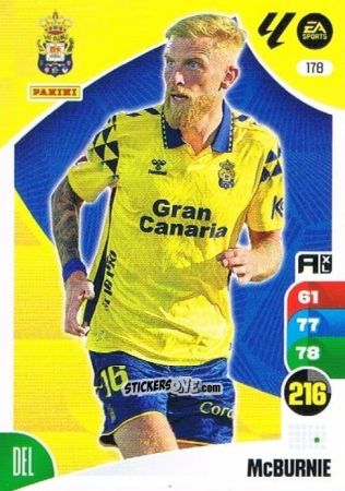 Sticker McBurnie - LaLiga 2024-2025. Adrenalyn XL
 n. 178 - Panini