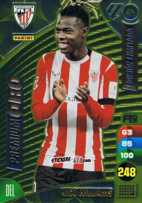 Cromo Nico Williams - LaLiga 2024-2025. Adrenalyn XL
 n. LEPO8 - Panini