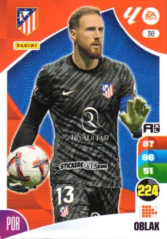 Sticker Oblak - LaLiga 2024-2025. Adrenalyn XL
 n. 38 - Panini