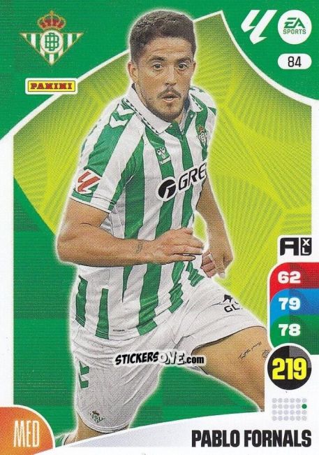 Sticker Pablo Fornals - LaLiga 2024-2025. Adrenalyn XL
 n. 84 - Panini