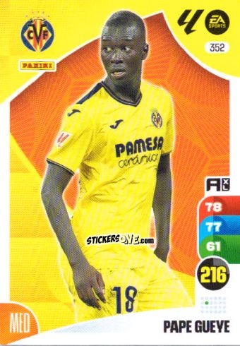Sticker Pape Gueye - LaLiga 2024-2025. Adrenalyn XL
 n. 352 - Panini