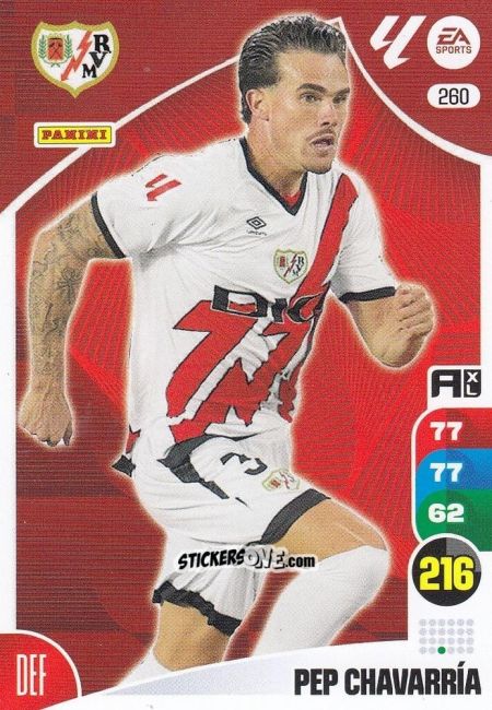Cromo Pep Chavarría - LaLiga 2024-2025. Adrenalyn XL
 n. 260 - Panini