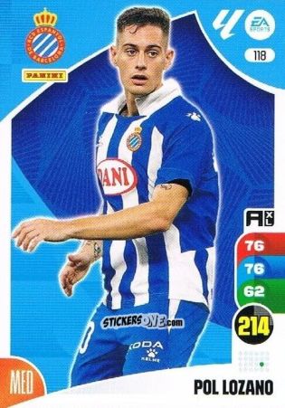 Sticker Pol Lozano - LaLiga 2024-2025. Adrenalyn XL
 n. 118 - Panini